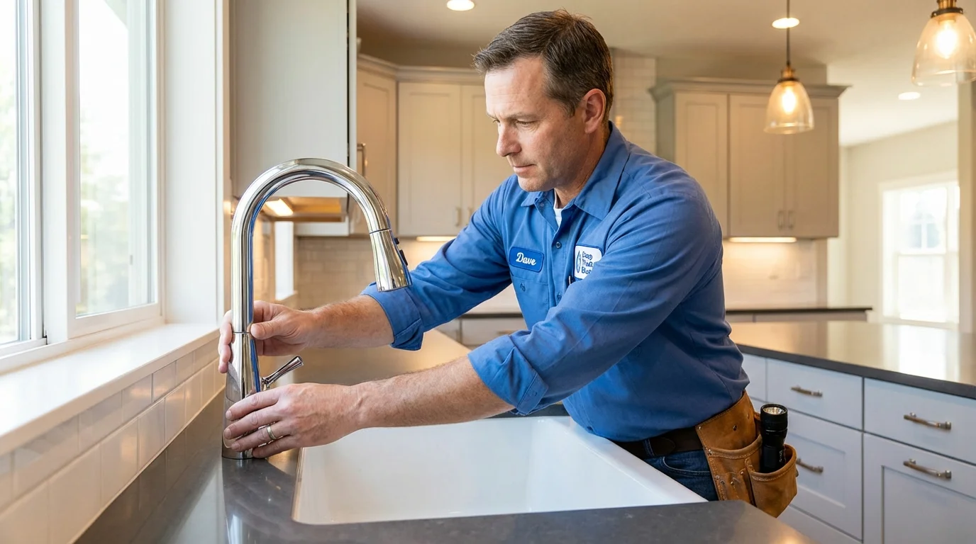 Kitchen faucet installation by Johns Plumbing LLC in Washington